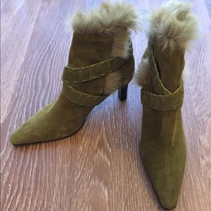 Antonio Melani Boots - Green Suede Size 6.5